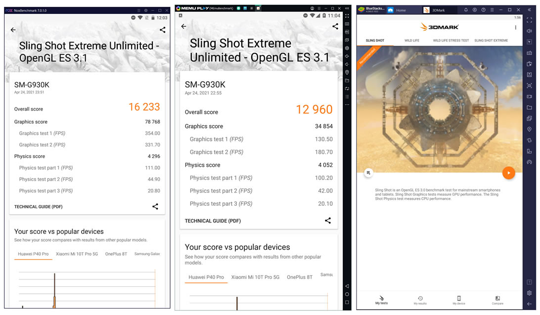 Nox vs MEmu vs BlueStacks test 3